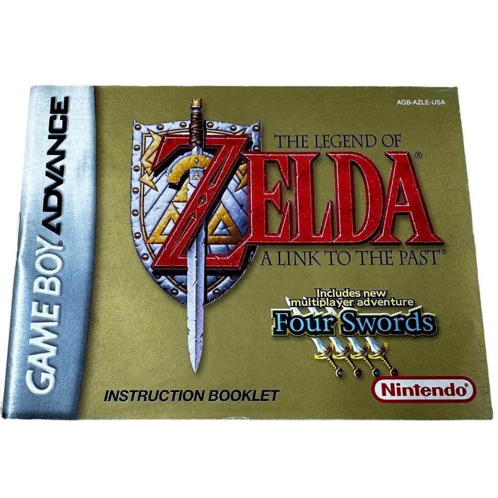 Legend of Zelda A Link to the Past Game Boy Advance Instruction Booklet ONLY